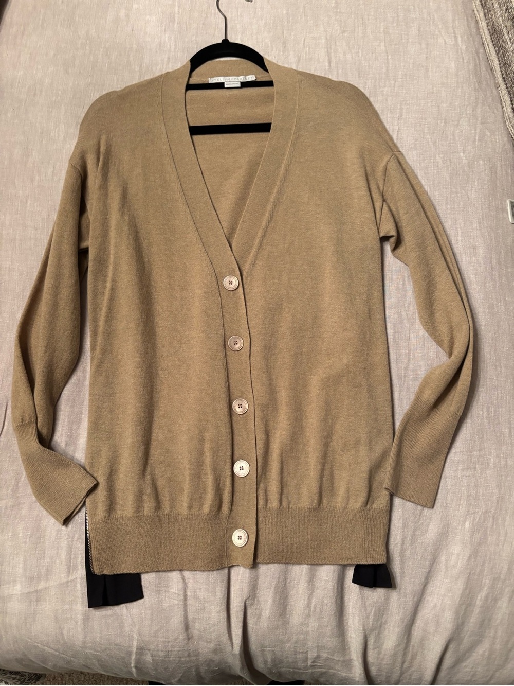 Stella McCartney Tan V-Neck Button Cardigan